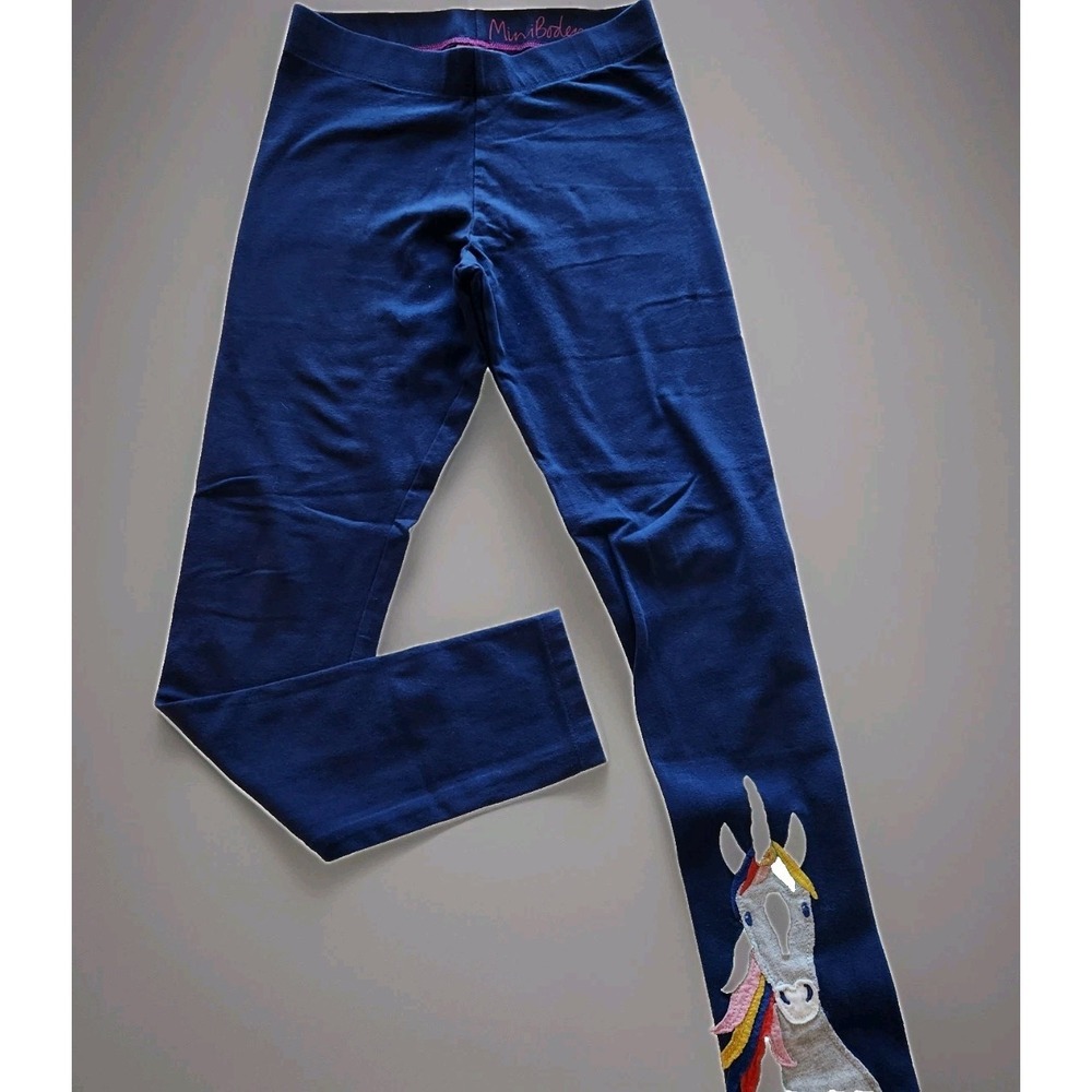 Mini Boden Blue Pants with Horse Print Unicorn Rainbow-‎ Size: 11-12Y (152cm)
